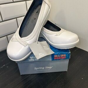 Spring Step Professional White Slip-On Footwear